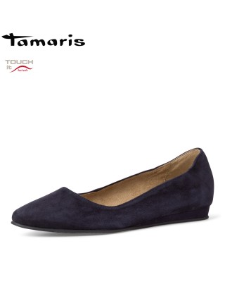 Tamaris kék hegyes orrú cipő