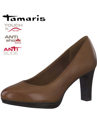 Tamaris barna magassarkú cipő