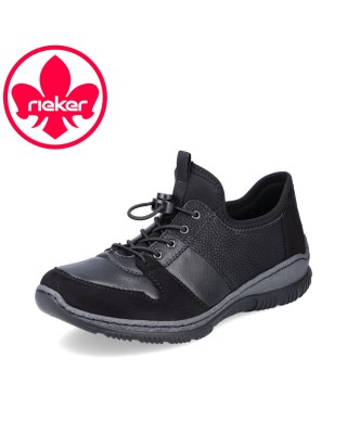 39-es Rieker fekete fűzős cipő