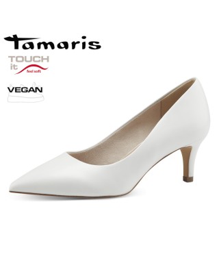 Tamaris fehér magassarkú cipő