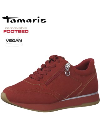 Tamaris piros sportos női cipő