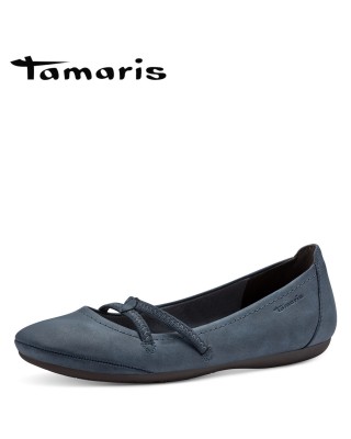 Tamaris kék balerina cipő