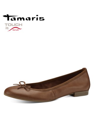 Tamaris barna balerina cipő