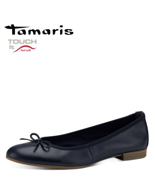 Tamaris sötétkék balerina cipő