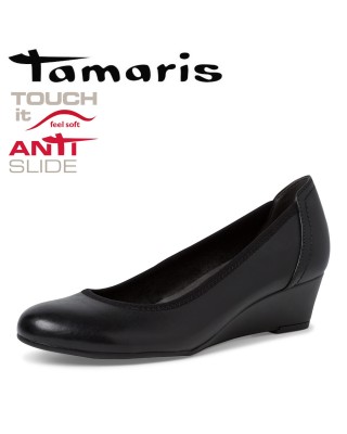 Tamaris fekete éktalpú cipő