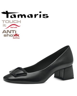 Tamaris fekete magassarkú cipő