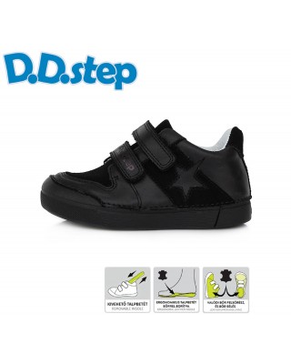 D.D. Step fekete fiú zárt cipő