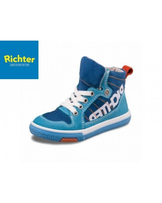 Richter kék magasszárú cipő