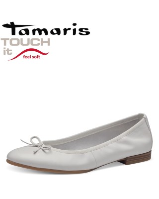Tamaris fehér balerina cipő