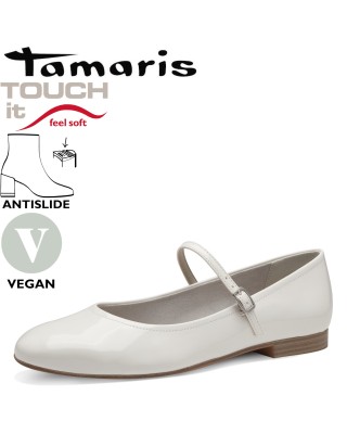 Tamaris fehér lakk balerina...
