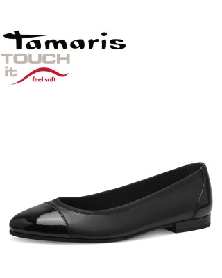 Tamaris fekete balerina cipő