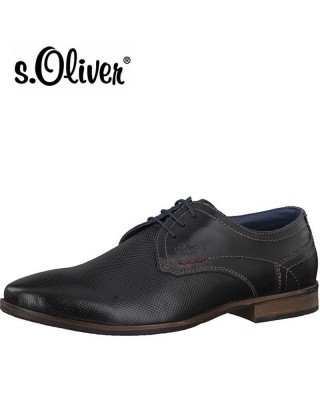 S.Oliver elegáns fekete férfi cipő
