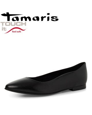 Tamaris fekete balerina cipő