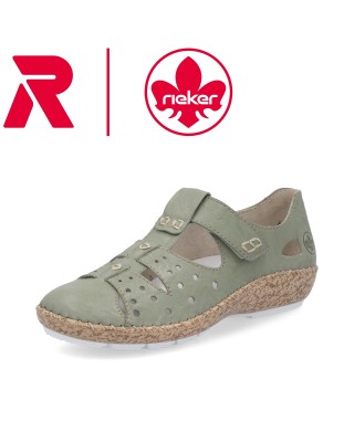 39-es Rieker zöld nyitott cipő