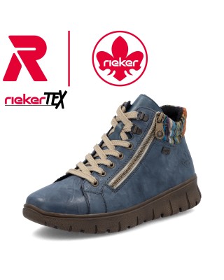 Rieker kék bélelt női bakancs