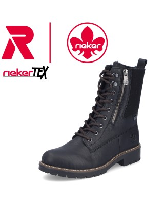 Rieker fekete női bakancs