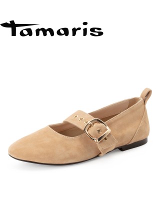 Tamaris bézs balerina cipő
