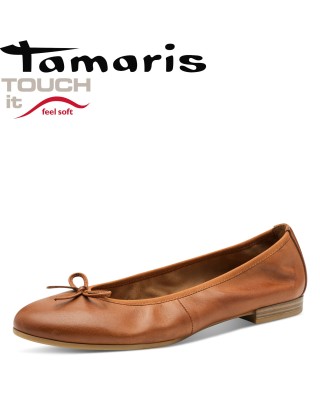 Tamaris barna balerina cipő