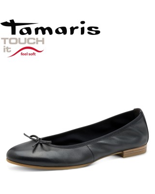 Tamaris sötétkék balerina cipő