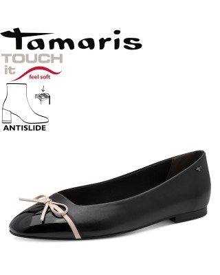 Tamaris fekete balerina cipő