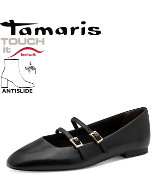Tamaris fekete balerina cipő