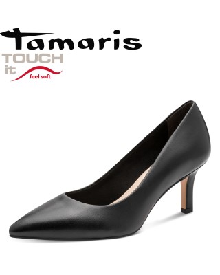 Tamaris fekete magassarkú cipő