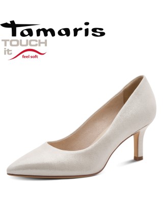 Tamaris ezüst magassarkú cipő