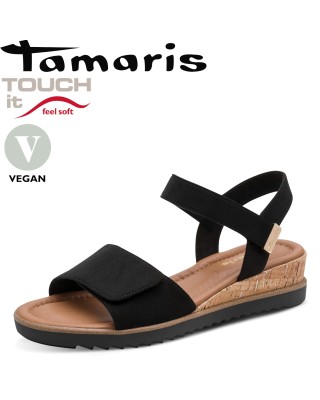 Tamaris fekete szandál
