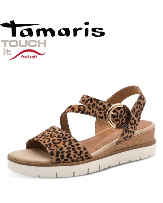 Tamaris leopárdmintás szandál