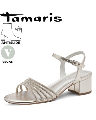 Tamaris ezüst sarkas szandál