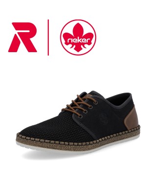 Rieker fekete férfi vászoncipő