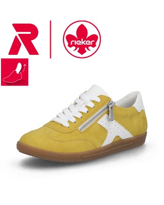 Rieker sárga női fűzős cipő