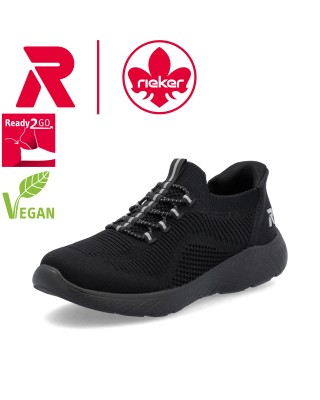Rieker fekete női vászoncipő
