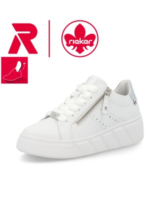 Rieker fehér fűzős női cipő