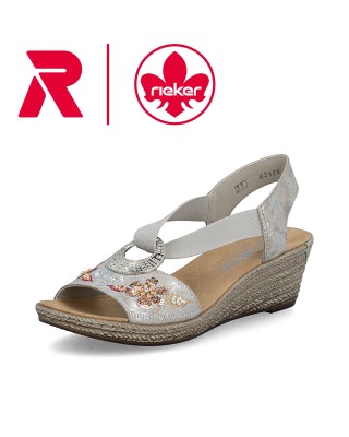Rieker ezüst telitalpú szandál