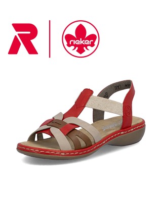 Rieker piros női szandál