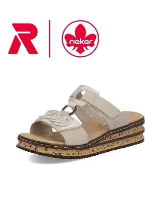 Rieker bézs női papucs