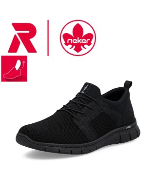 Rieker fekete férfi vászoncipő