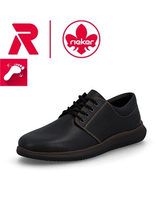 Rieker fekete fűzős férfi cipő