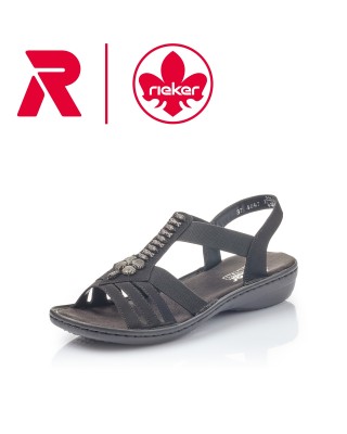 Rieker fekete női szandál