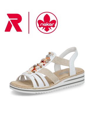 Rieker fehér telitalpú szandál