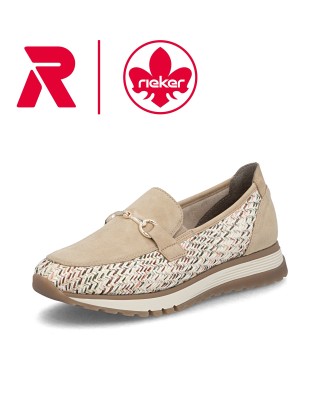 Rieker bézs mokaszin cipő