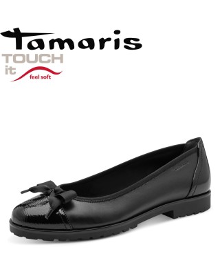 Tamaris fekete balerina cipő