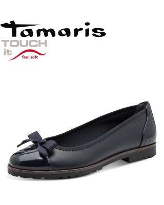 Tamaris kék balerina cipő